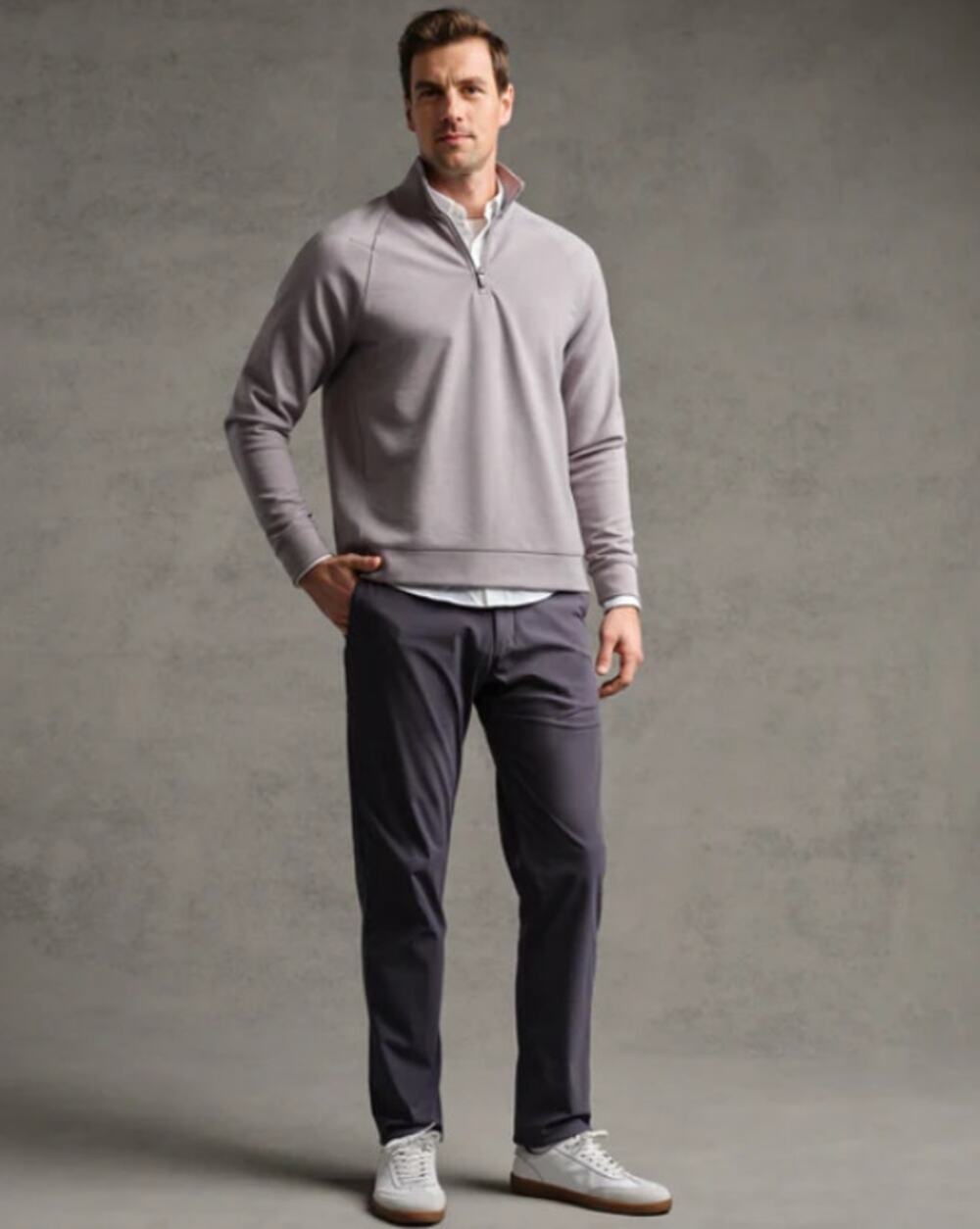 Rhone Men's Commuter Pant in Iron Grey Classic Fit Size 35